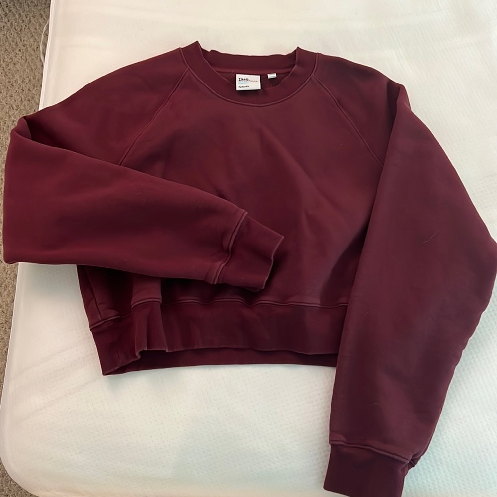 Tna maroon crop sweatshirt Aritzia (XL)